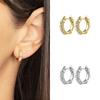 Gold Filled Silver Color Hoop Earrings For Women Stud Earring Zircon Piercing Drop Earings Personalized Jewelry Wholesale