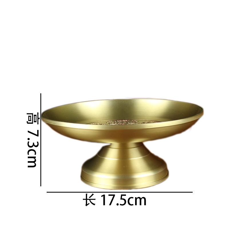 

Brass lotus fruit plate, home office desktop creative pure copper small copper ware, offering plate goods