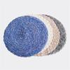 15" Nordic Triple Braid Weaving Cotton Yarn Meal Mats Home Hotels Insulation Tableware Mat Dining Table Decoration Accessories