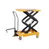 Compact Manual Hydraulic Scissor Lift Cart with Foot Pedal