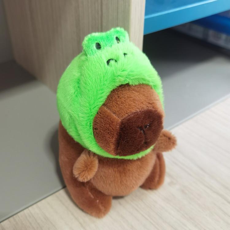 peluches Capybara Plush Keychain Bag Pendant Hanging Decoration Cute Stuffed Doll Toy Desktop Doll Ornament Car Keyring Kid Gift