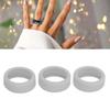 3PCS Silicone Ring Covers for Smart Ring Scratch Resistant Skin Friendly Elastic Ring Protector Protective Sleeve Grey S for Size 6 7 8 9 10