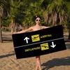Arrivals And Departures Big Microfiber Beach Towels Quick Dry Towel Sand Beach Towels Pool Towel for Travel Swim Pool Yoga