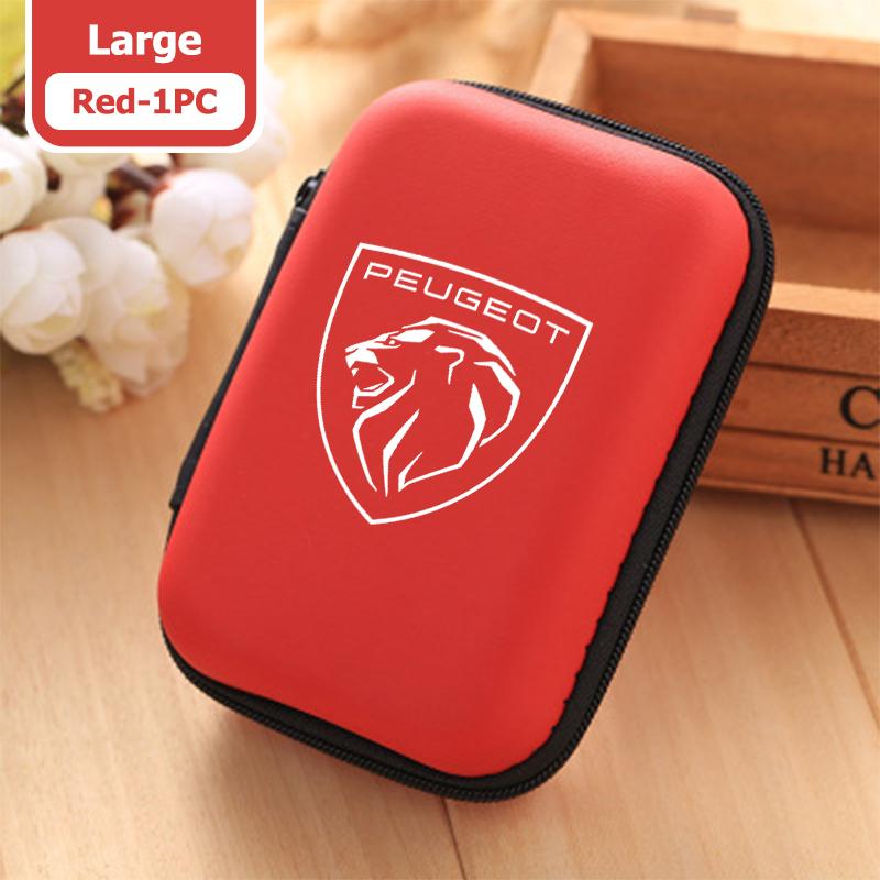 For Peugeot Earphone Protective Box EVA Headphone Storage Bag Data Cable Organizer Bag 206 307 308 3008 207 208 407 508 2008