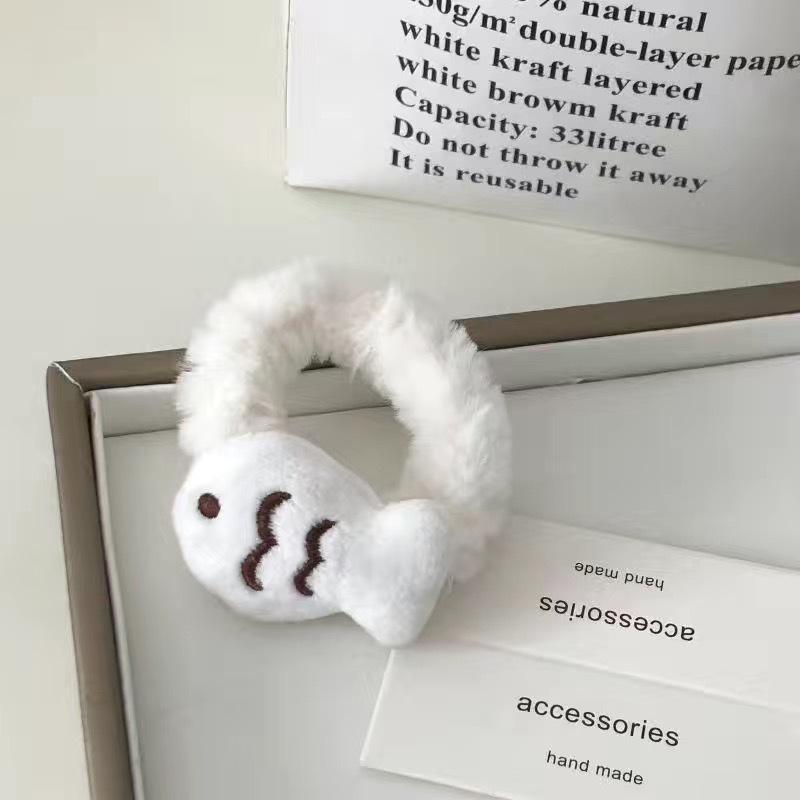 Entzückendes Plüsch-Fisch-Haargummi - Weiches & Fellartiges Haaraccessoire für Herbst/Winter