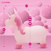 Children's Hopper for Jumping with Pump Kelly Pink With Glitter Horn