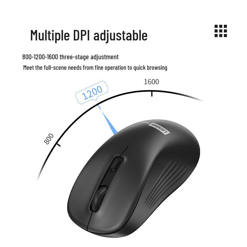 Lenovo Dual-Mode Wireless Bluetooth Office Mouse