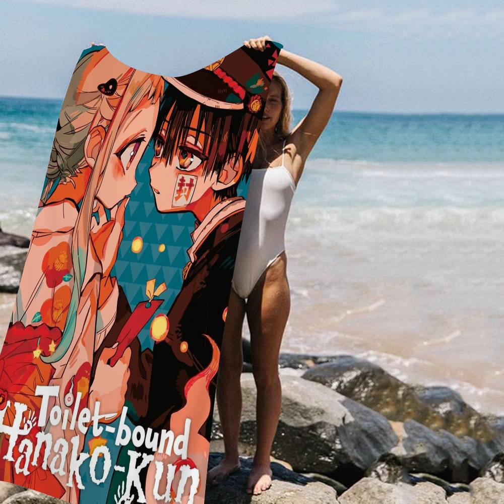 Animation T-Toilet-bound Hanako-kun Microfiber Beach Towel Mountain Climbing Yoga Beach Swimming Running Absorbent Soft Towel