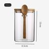 Airtight High Borosilicate Glass Jar with Spoon for Kitchen Storage: Perfect for Grains, Dried Fruits, and Coffee Beans
