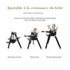 Chaise Haute Bébé 2-en-1 avec Fonction à Bascule, Harnais de Sécurité 5 Points, Roues Blocables, Plateau Amovible, Pliable et Réglable en Hauteur, Vert Foncé