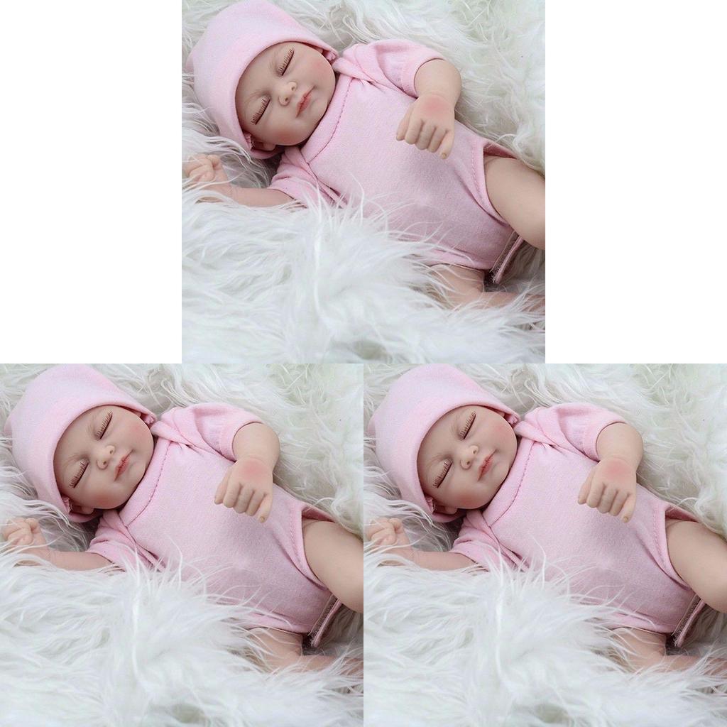 Baby Doll Miniature Realistic Waterproof Silicone And Cloth For Bathtime Play