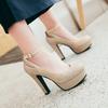 Ankle Strap Platform Women's High Heels Shoe Sexy Luxury Silver Black Gold Heels Pumps Fashion Office Party Wedding Shoes Female