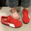 Fashion Soft Faux Suede Sneakers Women Autumn Winter 2025 Mix Color Lace Up Sports Shoes Woman Sewing Lightweight Casual Shoes Mujer