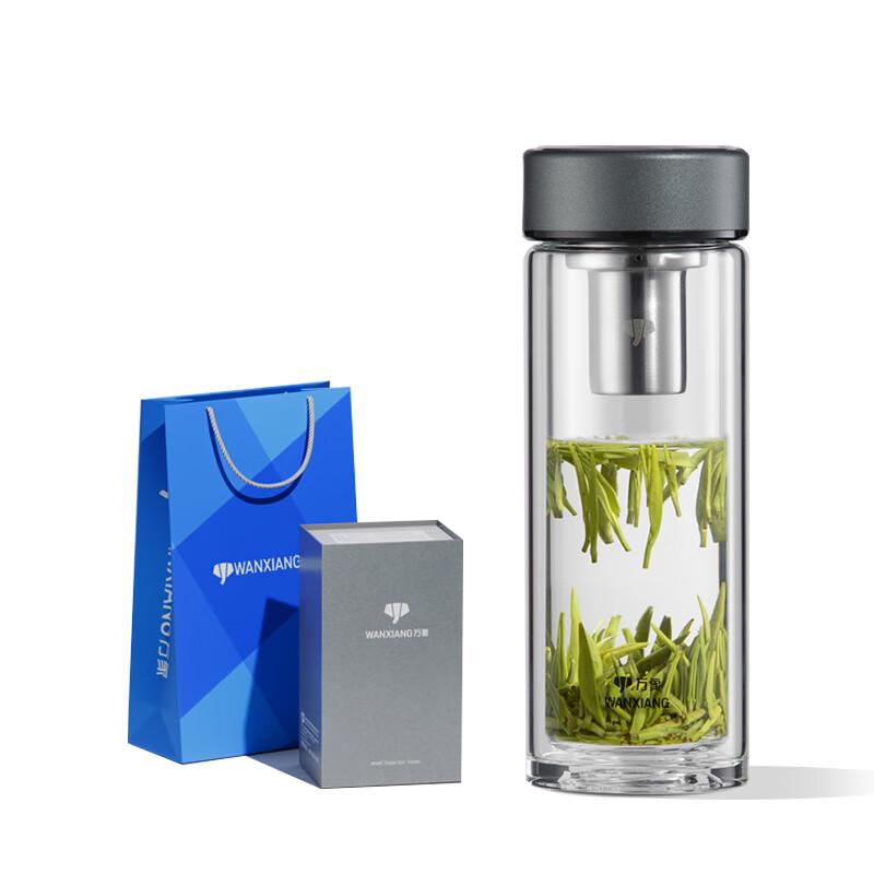 Wanxiang Portable Double-Layer Glass Tea Infuser Bottle