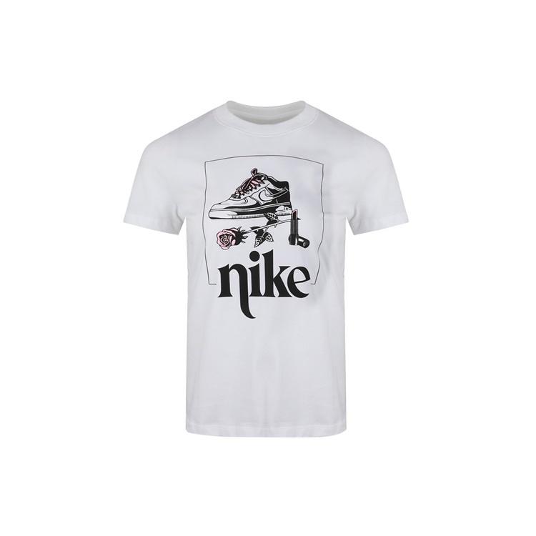 (WMNS) Nike Sportswear Printing Short Sleeve White Black Women s CT8925-100 M