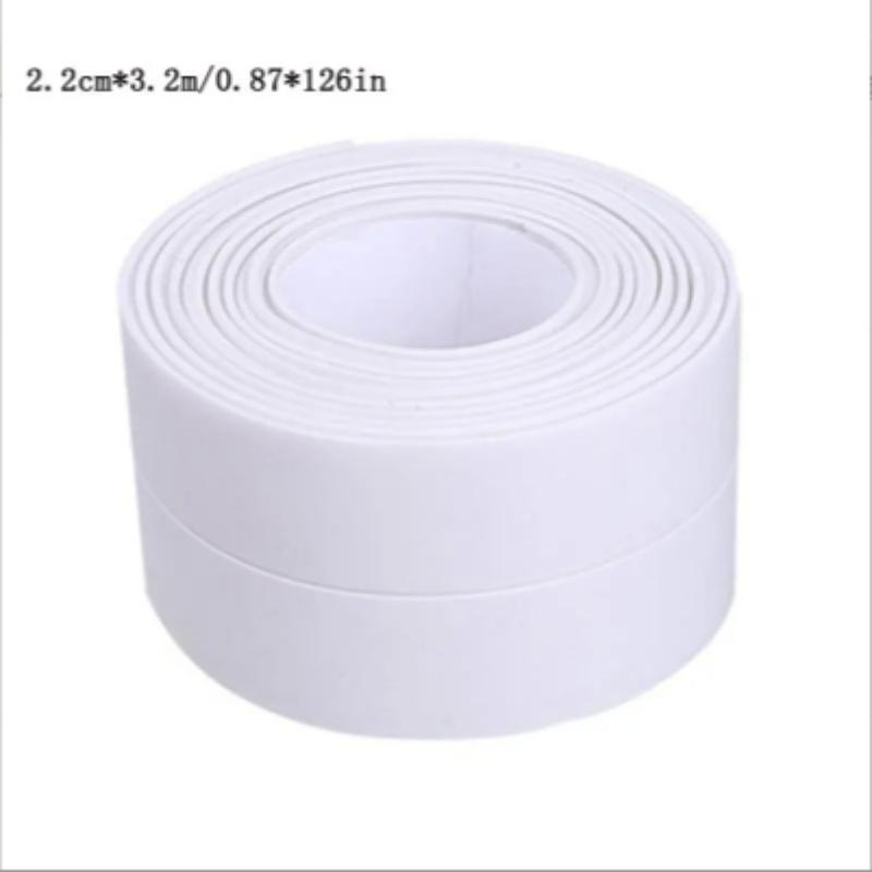 

3.2m PVC Waterproof Sealing Tape for Bathroom Sink, Shower, Bathtub and Toilet - Self Adhesive Wall Sticker 2.2cm 3.2m белый