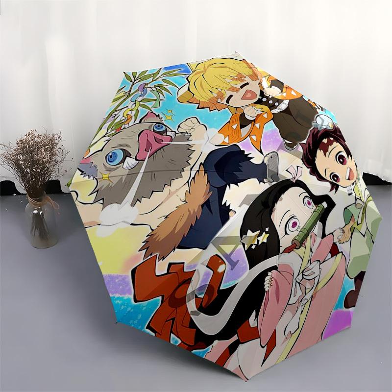 1pc Anime Characters Automatic Opening Umbrella with 3-Fold Design, 8-Bone Iron Frame - Outdoor for Fans, Travelers, Daily Use, and Festive Gifts.U068