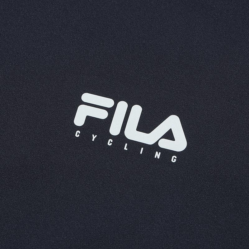 FILA Cycling Athletics Simple Comfortable Casual Versatile Knit Short Sleeve T-Shirt Men Tops Deep-Blue A11M528102F-DB