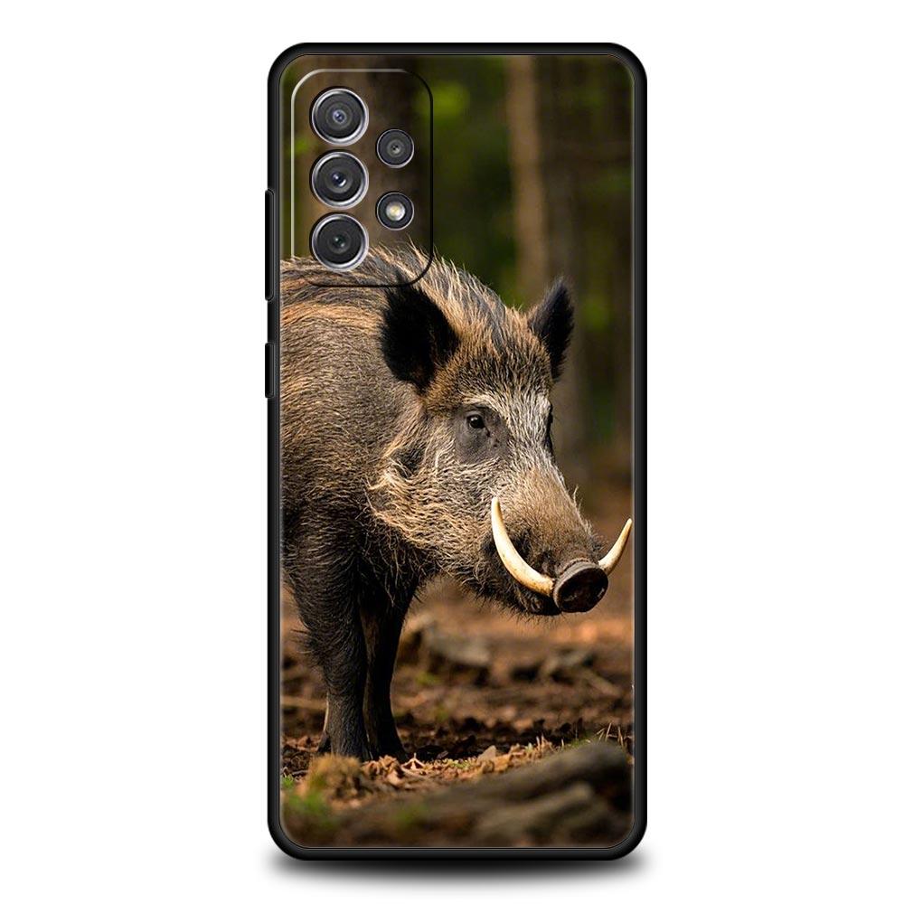 

Wild Boar Phone Case for Samsung Galaxy A55 A35 A15 A14 A13 A25 A54 A51 A71 A72 A73 A32 A52 A41 5G Soft TPU Shell Fundas Capas Samsung A51