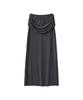 Lomaentinueo Ruched Waist Long Skirt (Charcoal)