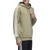 adidas Neo Kangaroo Pocket Badge Striped Drawstring Hooded Long-sleeved Sweatshirt Men Tops Matcha-Green HD4673