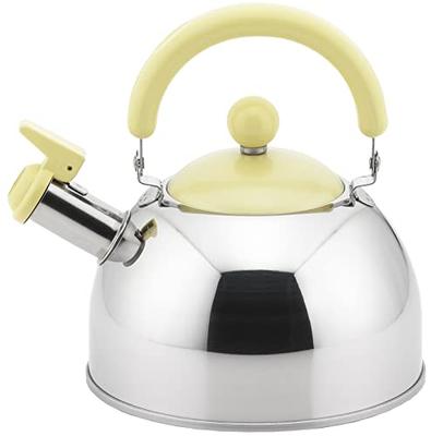 WAKANA SJ3418 Whistling Kettle, 0.4 Gal (1.8 L), Made In Japan, Sound When Hot Water Boils,