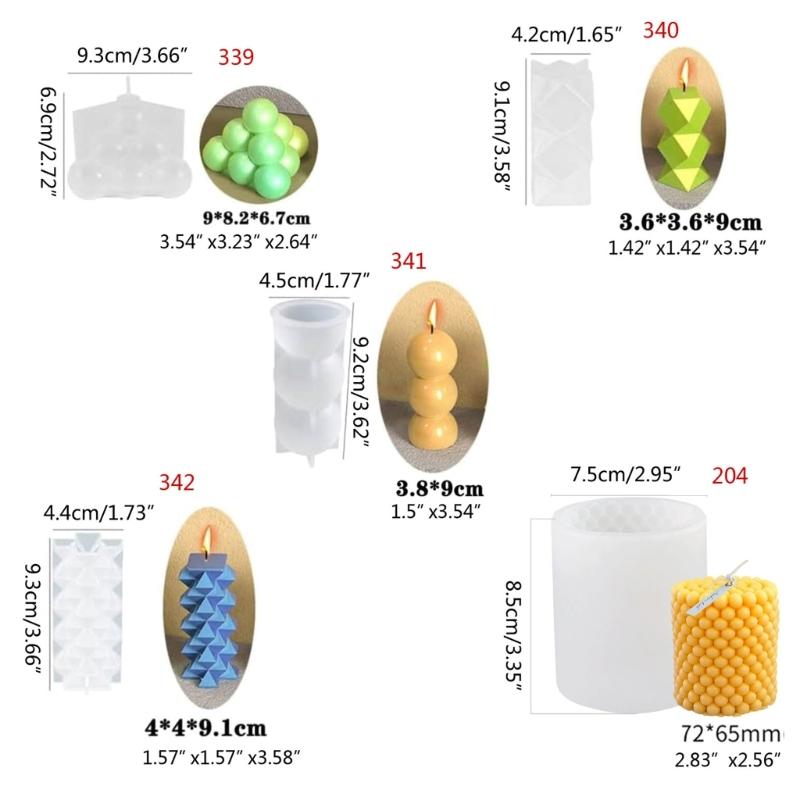 DIY Casting Mold Geometric Candle Molds, Silicone Crafts Mold Pendant 3D Geometric Candle Mold Candle Decorations Tools