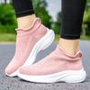 Sneakers Women's Summer Walking Casual Women's Shoes Breathable Fly-woven Running Shoes Supply Large Size New Socks Shoes