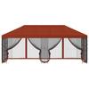Pavilion with Side Walls 6 X 3 M Terracotta