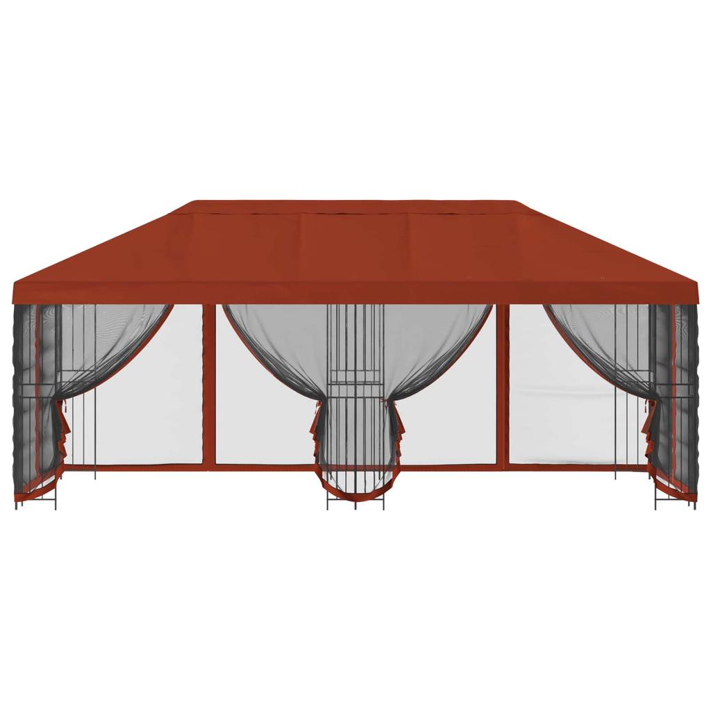 Pavilion with Side Walls 6 X 3 M Terracotta