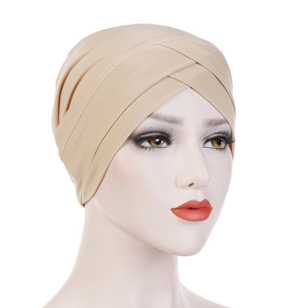 New Women Velvet Turban Hat Headband Muslim Hijab Caps Female Soft Bandana Headband Hijabs Head Wrap Hair Accessories