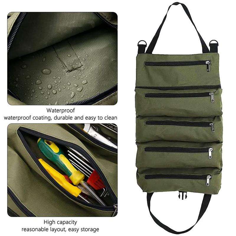 Car Tool Kit Electrician Bag Wear-resistant Tool Roll Multi-function Repair Tool Kit Car Tool Kit Auto Repair Kit
