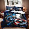 Iron Man Captain America Duvet Cover Pillowcase,BoyGirl Bedroom Decoration Bedding Set Children-Gift Single Double Large Size