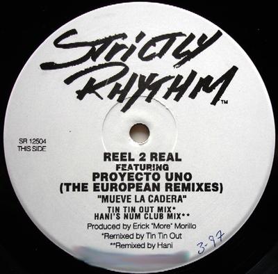 Płyta 12-calowa REEL 2 REAL, PROYECTO UNO - Rusz biodrami (The European Mixes SR12504 Strictly Rhythm 1997 US Dance & Electronica Używane