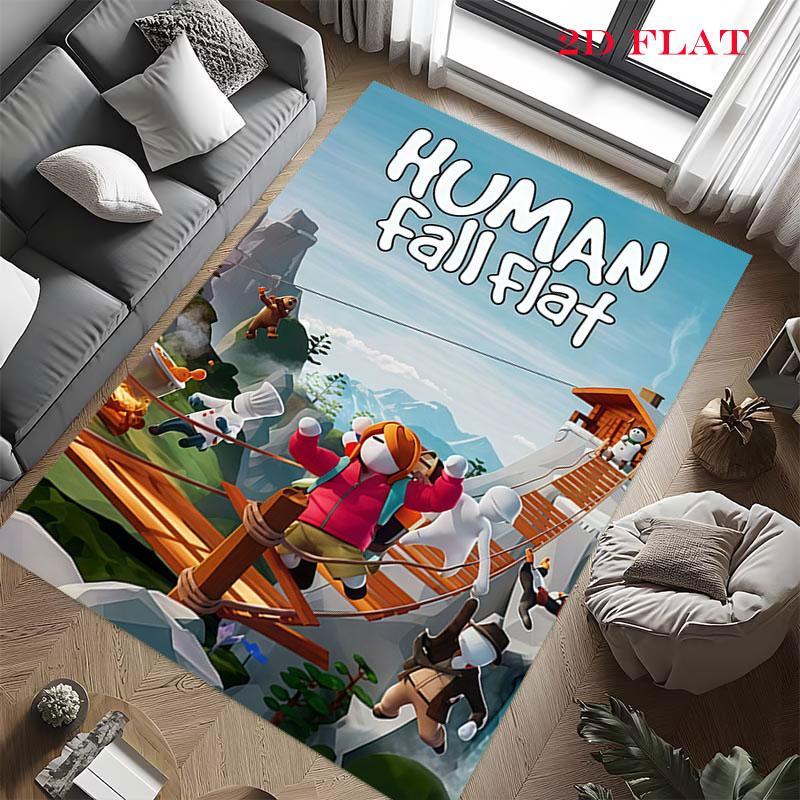 Human Fall Flat Carpet Rug for Living Room Bedroom Home Sofa Decoration,Kids Play Nonslip Floor Mat
