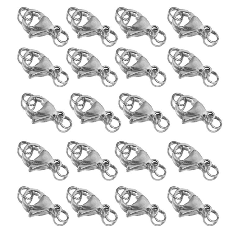 

Professional Grade Stainless Steel Lobster Clasps Effective Jewelry Crafting Hooks Component for Jewelry Designers 10mm срібний