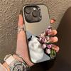 Rose Cat iPhone Case for Apple 17 Pro Max, Creative Cover for 16, 15, 14 Pro, 13 - Cute Design