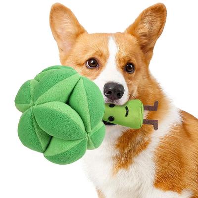 Snuffle Brokkoli Hunde-Puzzle-Spielzeug, steigert den IQ, Futterspender mit langsamer Abgabe, Trainingsspiele für Haustiere und Katzen, Fütterung, Futterfütterung, Intelligenzspielzeug