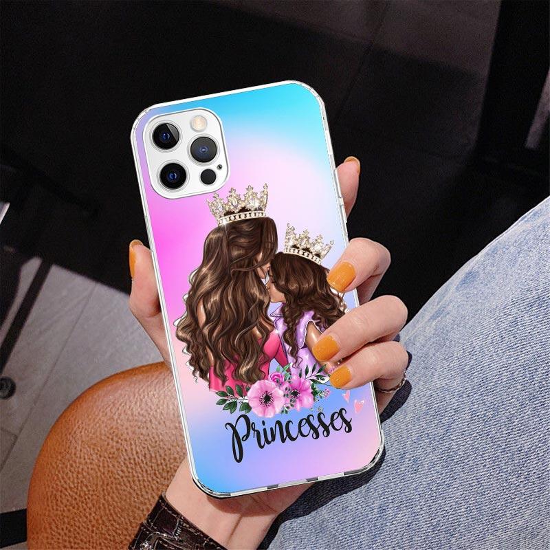 Woman Fashion Girl Super Mom Baby Phone Case For iPhone 17 Air 16 Pro Max 16E 15 + 14 Plus 11 12 13 Mini 7 8 SE Gift Print Cover