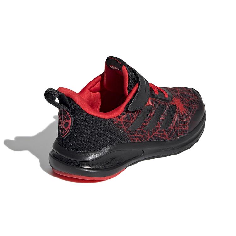 MARVEL X Adidas Fortarun Spider Man K Abrasion Resistant Breathable Low Top Kids' Running Shoes Black Red Kids' FY1382