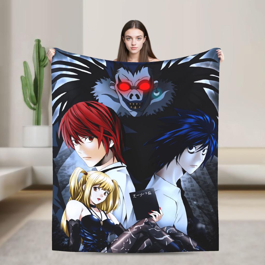 Light Yagami Misa Amane Flannel Blanket Winter Death-Notes Warm Soft Throw Blanket for Children Couch Chair Bedspread Sofa Bed