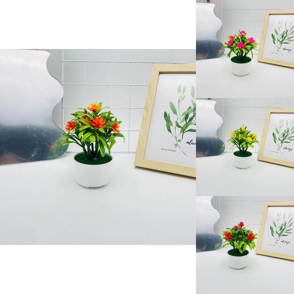 Synthetic Camellia Sasanqua Bonsai Ornament For Wedding Arrangements And Home Styling