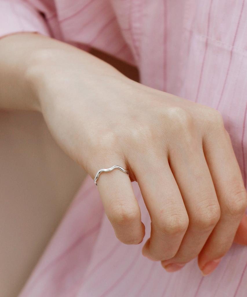 47Bag 925 Silver Daily Fish Bold Pinky Ring