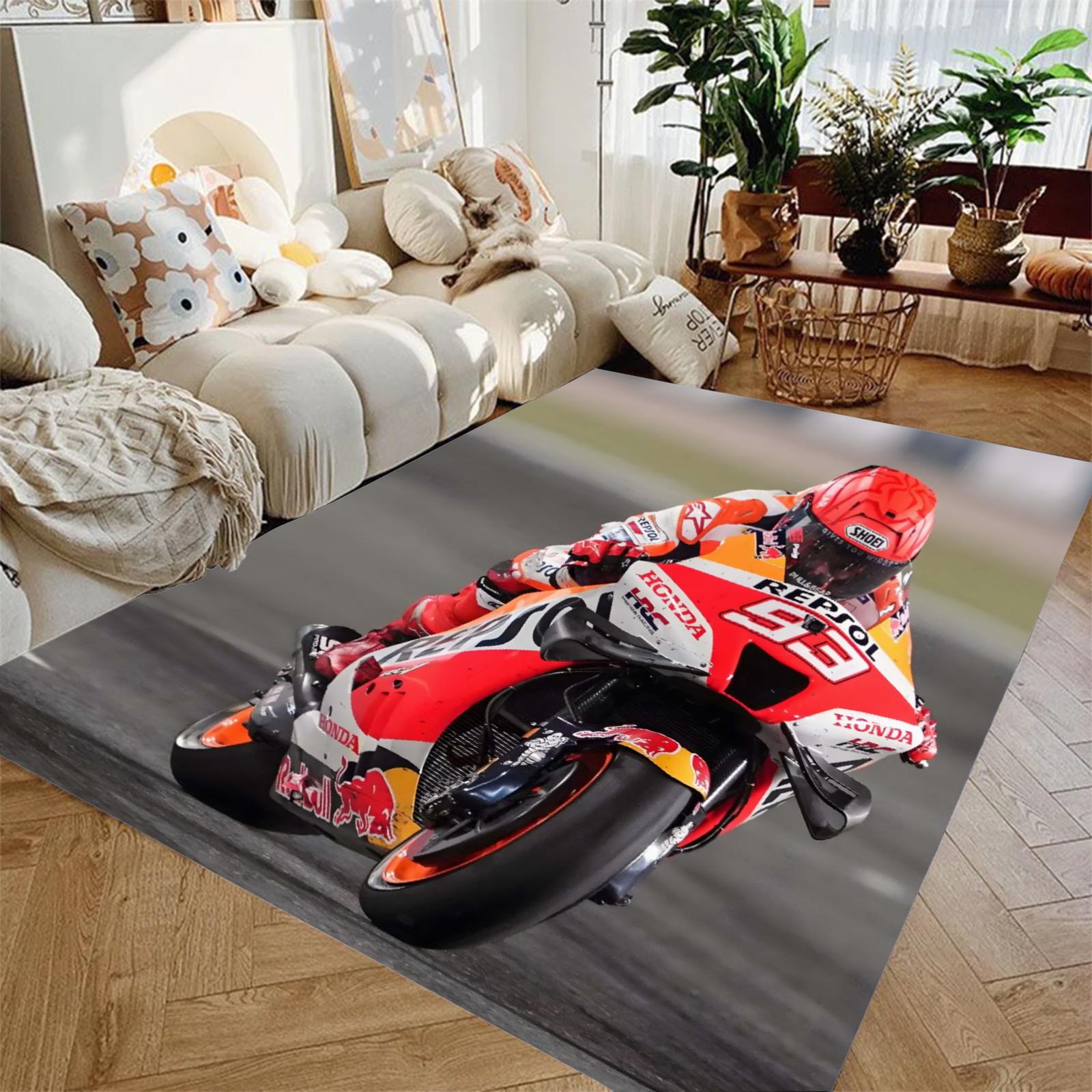

1pc Oversized Carpet Racing motorcycle Print Bedroom Decor Kid Nonslip Parlor Floor Mat Surface Comfortable Carpet Birthday Gift 50x80cm