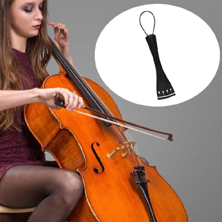 Durability Ebony Cello Tailpiece Provides Excellent Acoustics And Includes Tailgut For Stability Across Skill Levels
