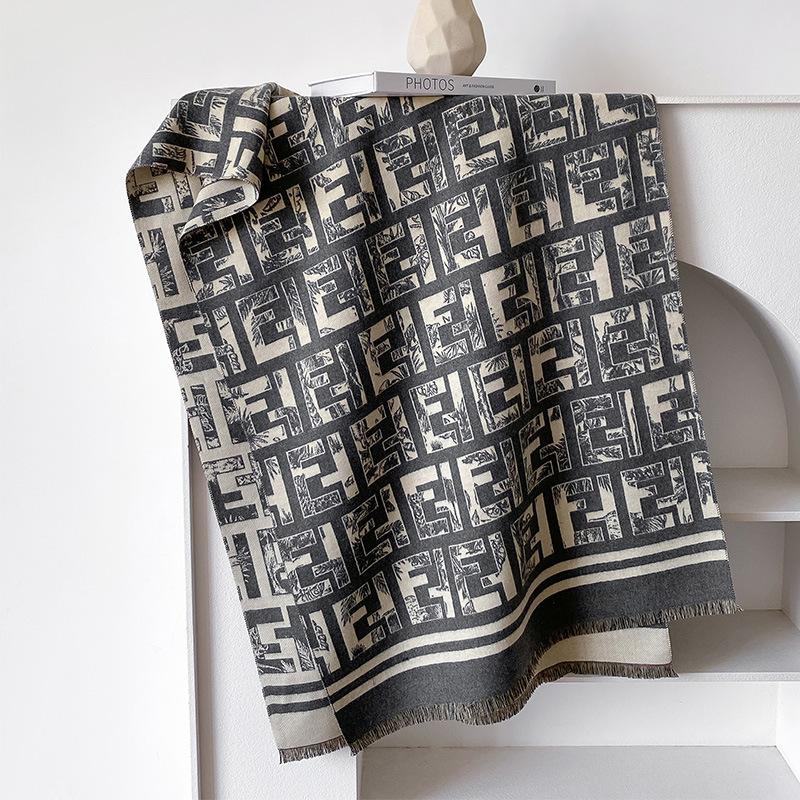 geometry women's imitation cashmere fashion versatile high sense soft breathable comfortable warm scarf shawl