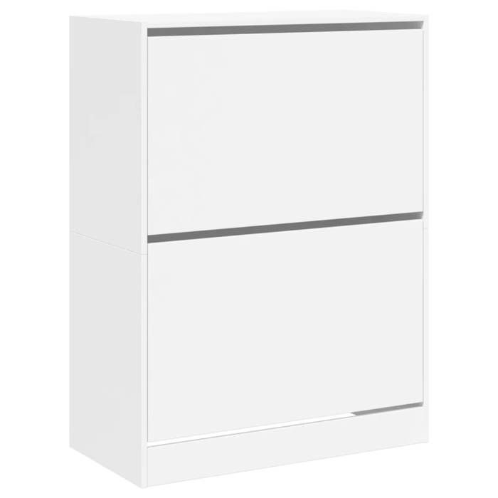 VidaXL Armoire à Chaussures 2 Tiroirs Rabattables, Étagère à Chaussures avec Rangement, Meuble à Chaussures Salon, Moderne, 3214399
