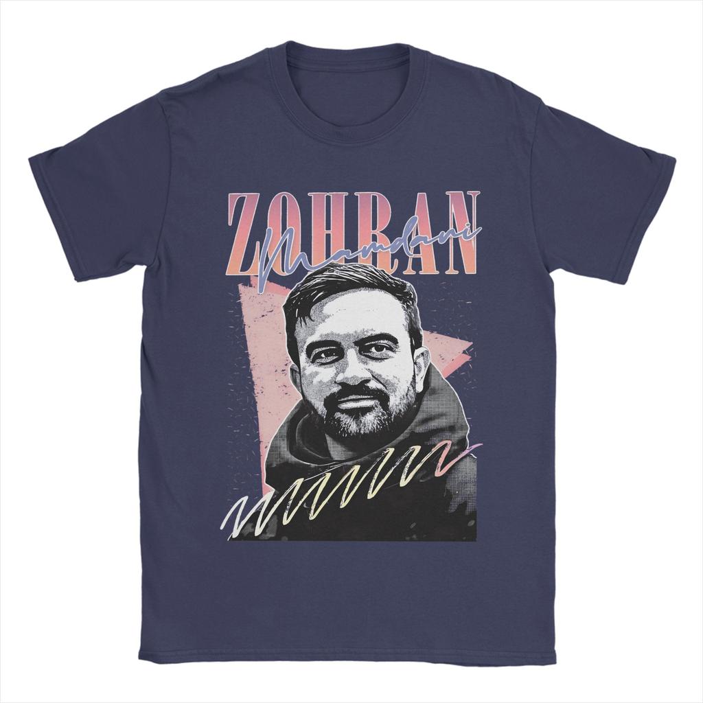 Zohran Mamdani T-Shirt for Men Vintage Cotton Tees O Neck Short Sleeve T Shirt Plus Size Clothing