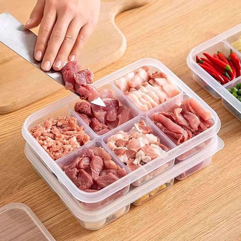 Frozen Meat Storage Box with Lid - Food Grade Refrigerator Compartment for Freshness