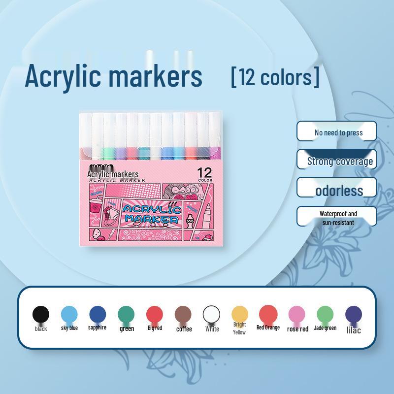 Acrylic Marker Pen for Student Doodle & DIY Art – Portable Creative Drawing Tool Colorful
